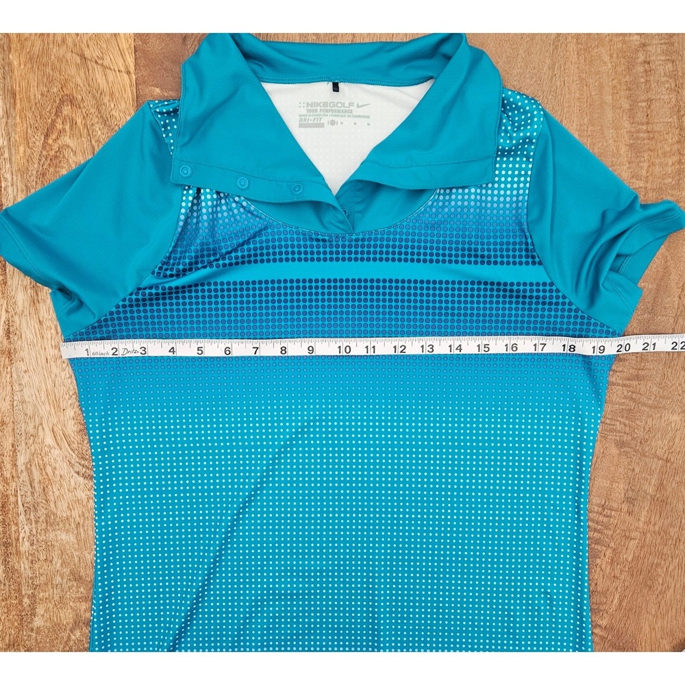 Nike Golf Tour Performance Polo Women's M Teal Blue Dri-FIT Athletic - Picture 3 of 6